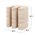 Outdoor Concrete Side Table – Round Travertine Patio Table Beyond Living
