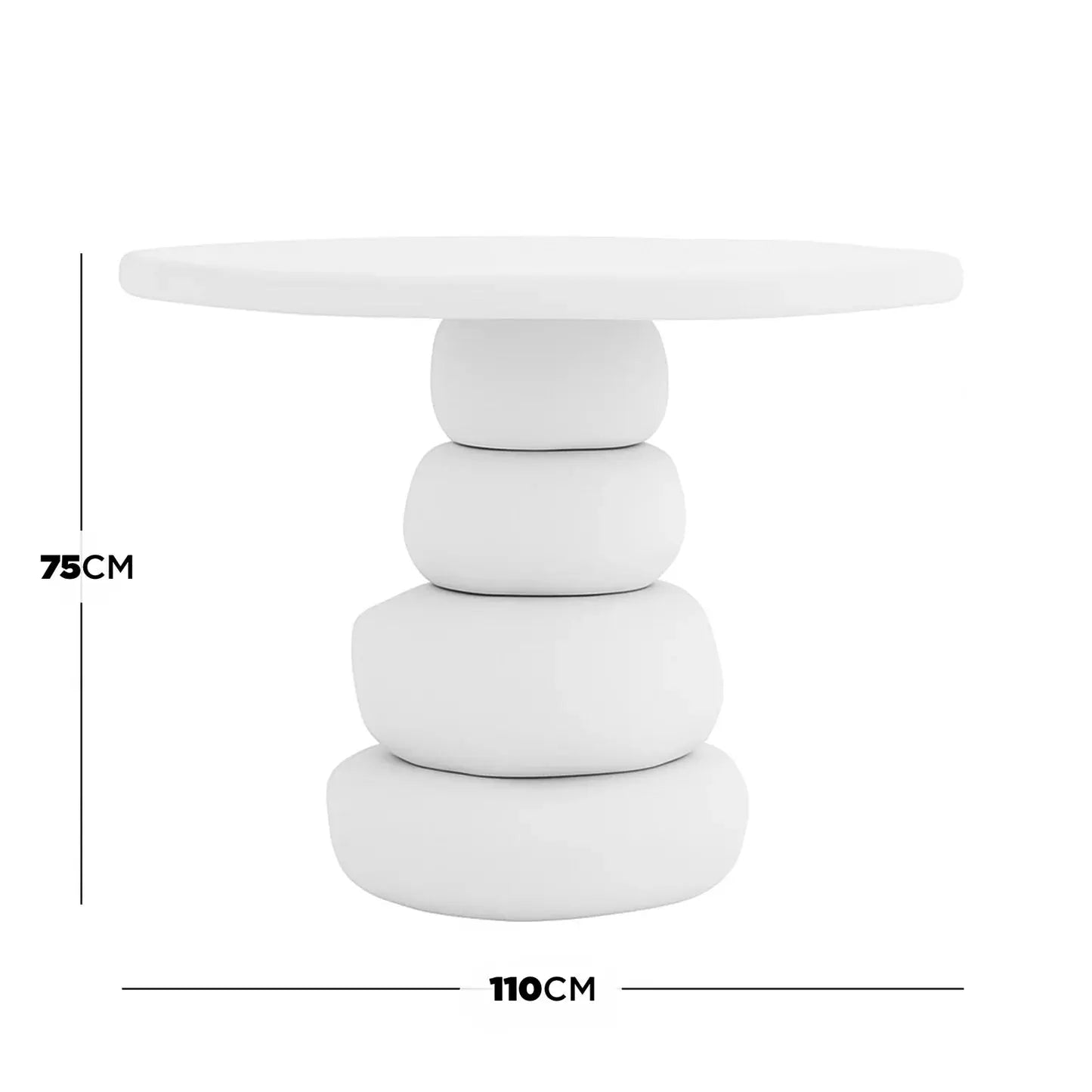 Azalea 110cm Round Outdoor Concrete Dining Table Australia Beyond Living