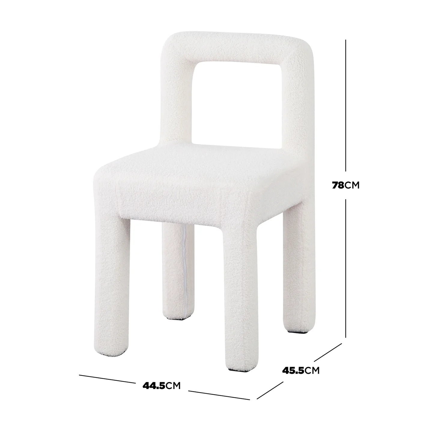 Hazel Cream White Boucle Dining Chair Set of 2 Australia Beyond Living