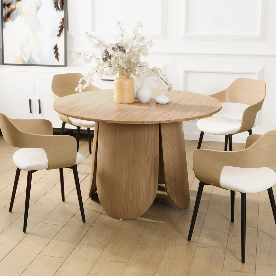 Kalyani 120cm Wooden Round Dining Table Australia Beyond Living