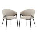 Karin Beige Linen Dining Chair Set of 2 Australia Beyond Living