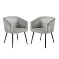 Kirsten Warm Light Grey Fabric Dining Chair Set of 2 Australia Beyond Living