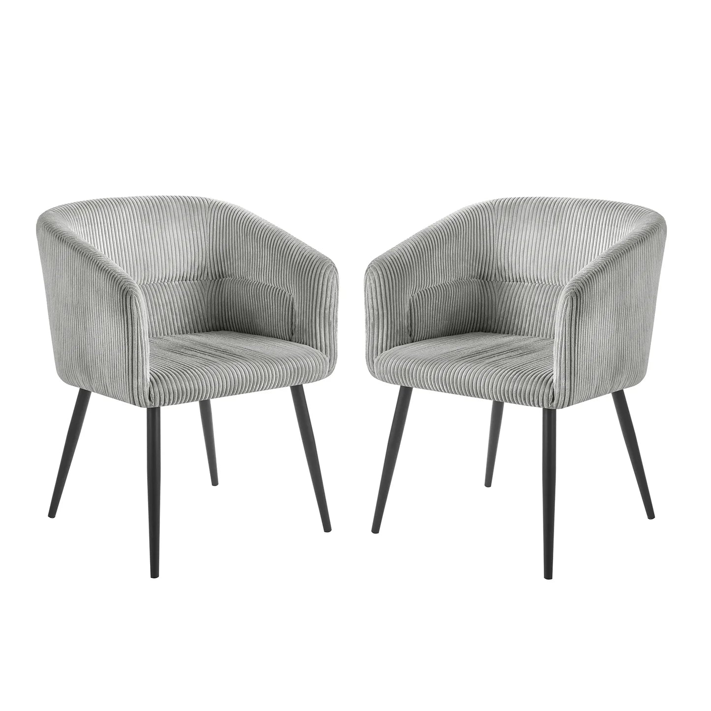Kirsten Warm Light Grey Fabric Dining Chair Set of 2 Australia Beyond Living