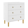 Reyhan Solid Pine Nursery Change Table with Storage in White Beyond Living