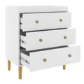Reyhan Solid Pine Nursery Change Table with Storage in White Beyond Living