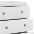 Reyhan Solid Pine Nursery Change Table with Storage in White Beyond Living