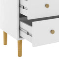 Reyhan Solid Pine Nursery Change Table with Storage in White Beyond Living