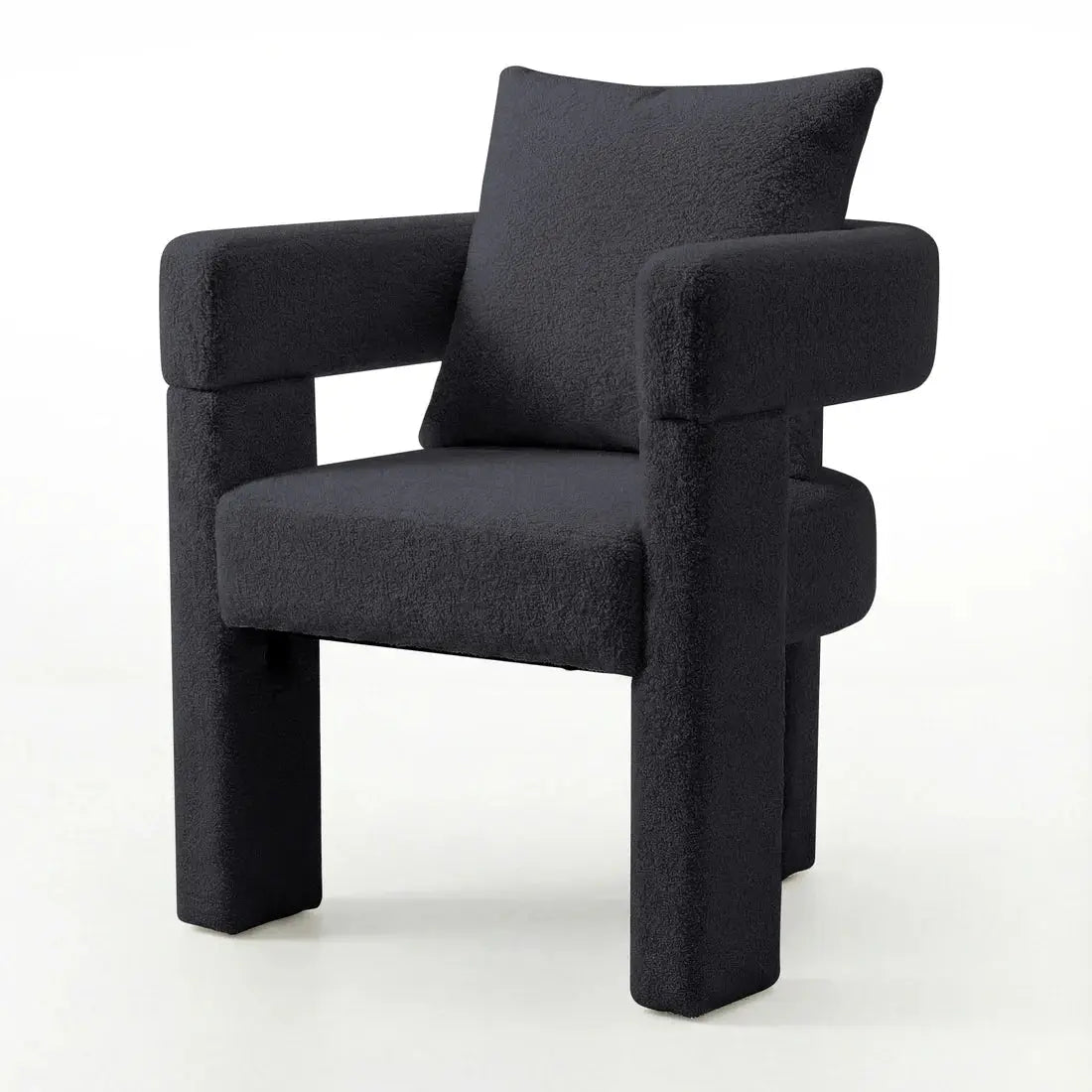 Utah Boucle Accent Chair Australia Curved 3 Legged Designer Armchair Beyond Living