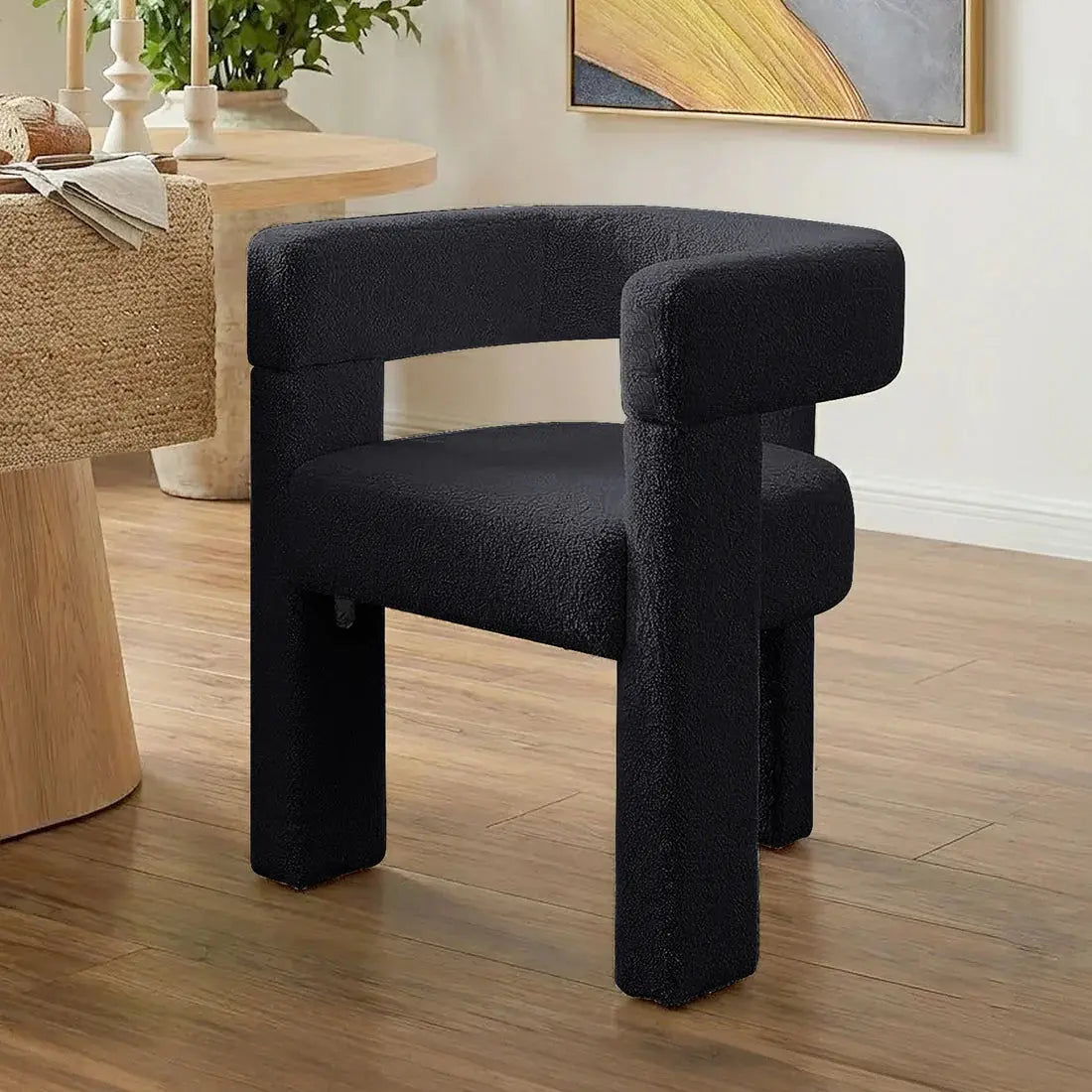 Utah Boucle Accent Chair Australia Curved Design Beyond Living