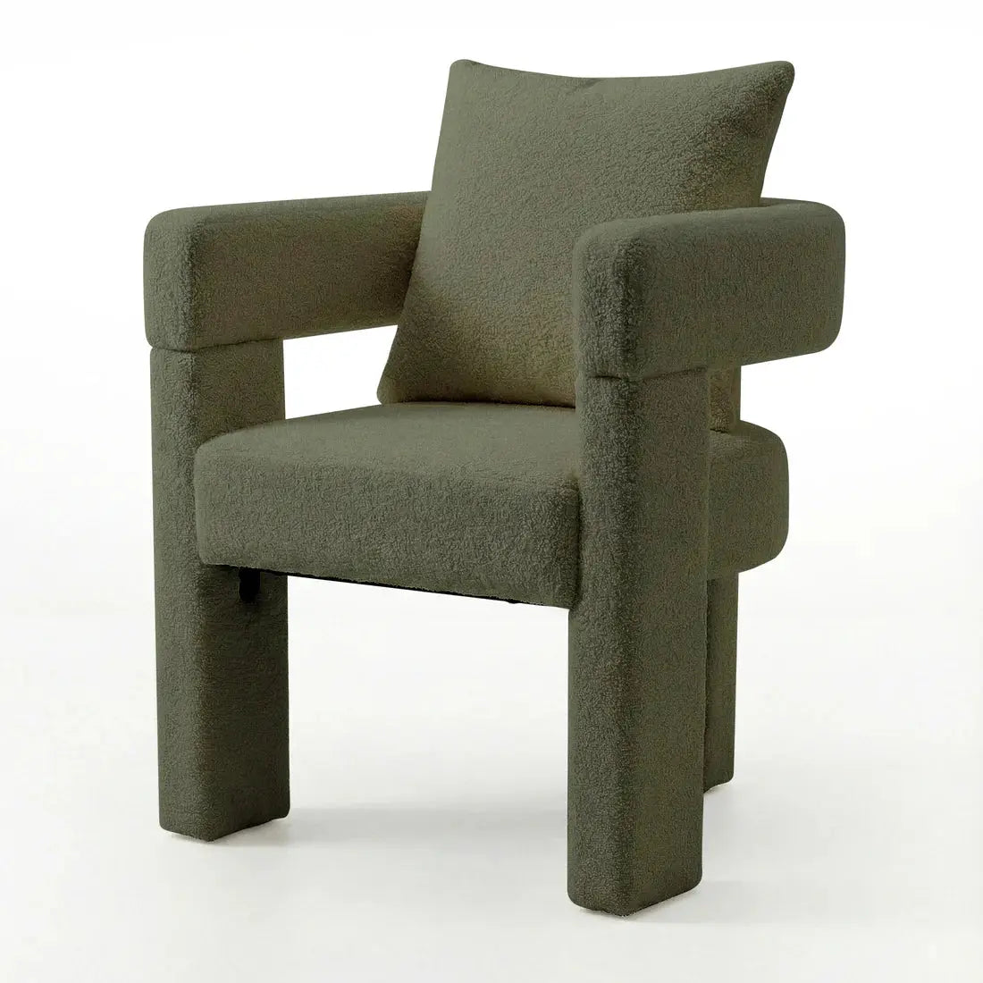 Utah Boucle Accent Chair Australia Curved 3 Legged Designer Armchair Beyond Living