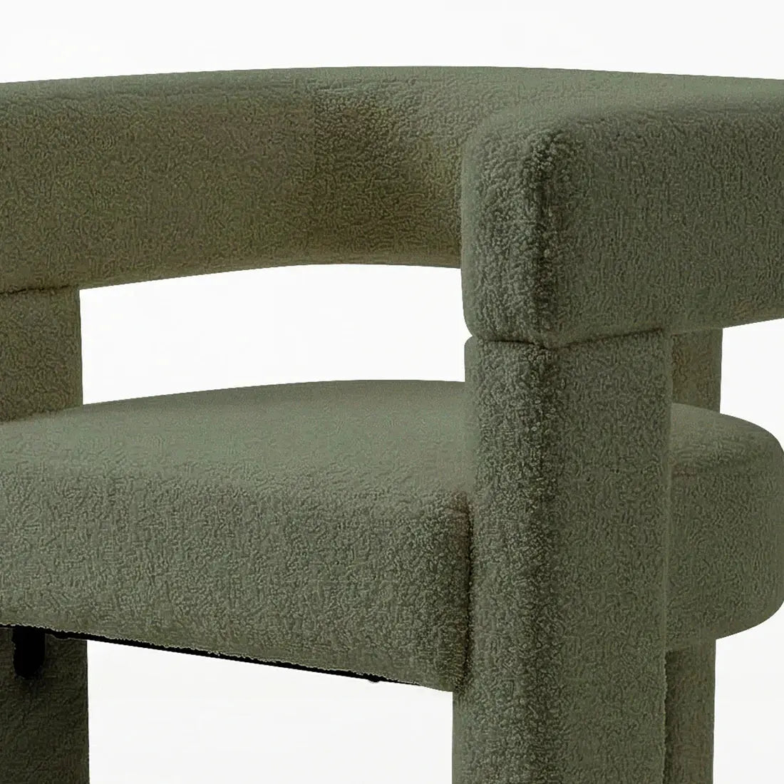 Utah Boucle Accent Chair Australia Curved 3 Legged Designer Armchair Beyond Living