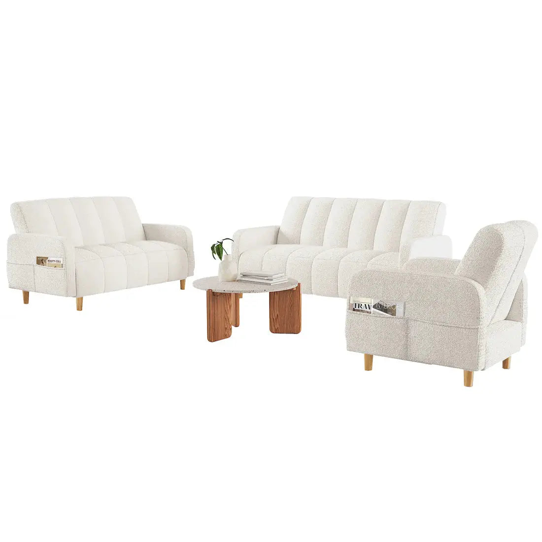 Anica Velvet Fabric Sofa Bed Set for Living Room Beyond Living