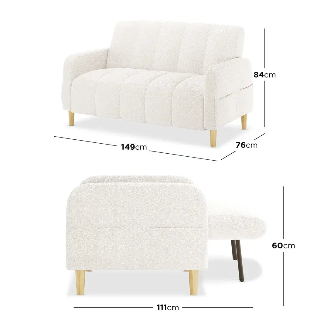 Anica Velvet Fabric Sofa Bed Set for Living Room Beyond Living
