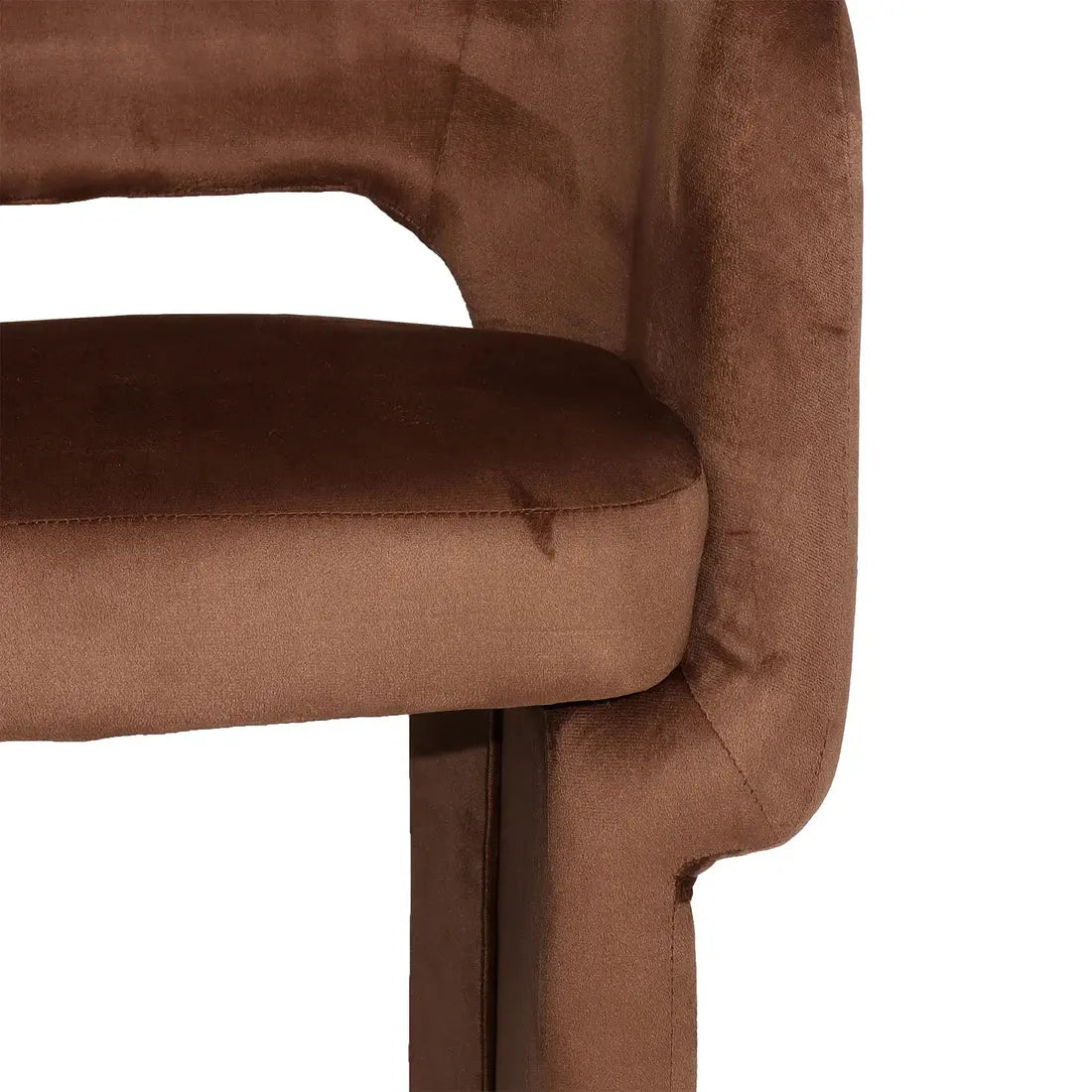 Avela Velvet Curved Accent Armchair Australia Beyond Living