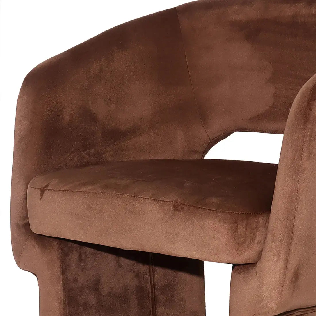 Avela Velvet Curved Accent Armchair Australia Beyond Living