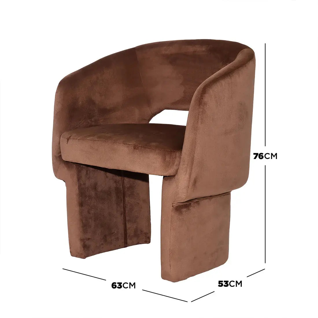 Avela Velvet Curved Accent Armchair Australia Beyond Living