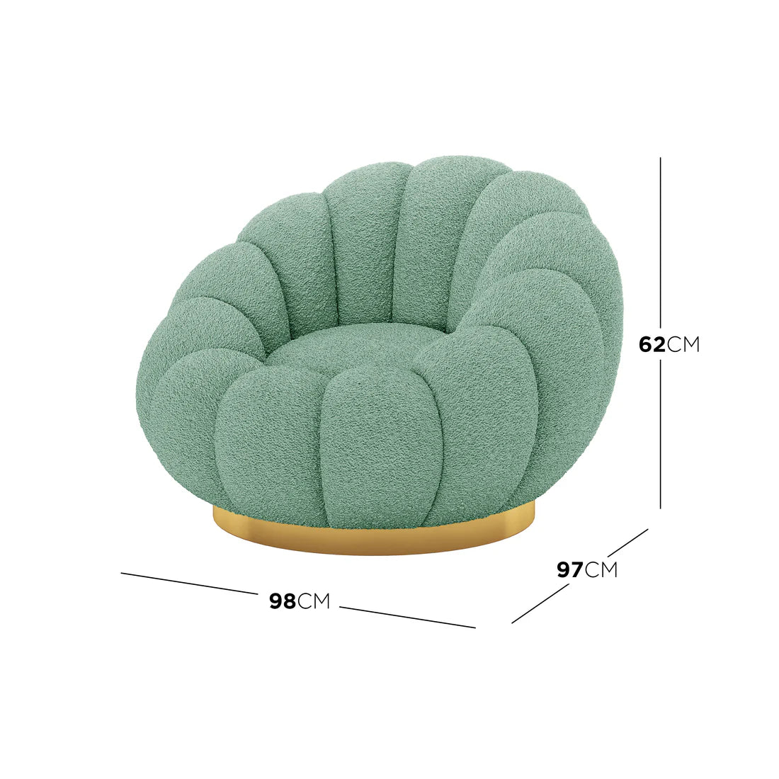 Beare Boucle Swivel Accent Chair Australia Beyond Living