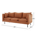 Cassian Chocolate Brown PU Leather Sofa Set Beyond Living