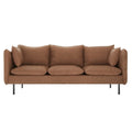 Cassian Chocolate Brown PU Leather Sofa Set Beyond Living