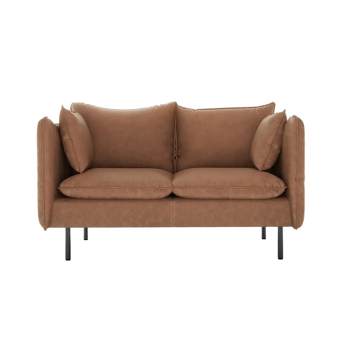 Cassian Chocolate PU Leather Sofa Australia Beyond Living