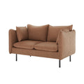 Cassian Chocolate PU Leather Sofa Australia Beyond Living