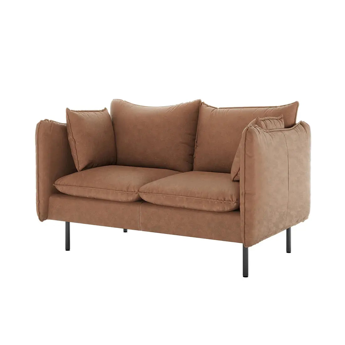 Cassian Chocolate PU Leather Sofa Australia Beyond Living