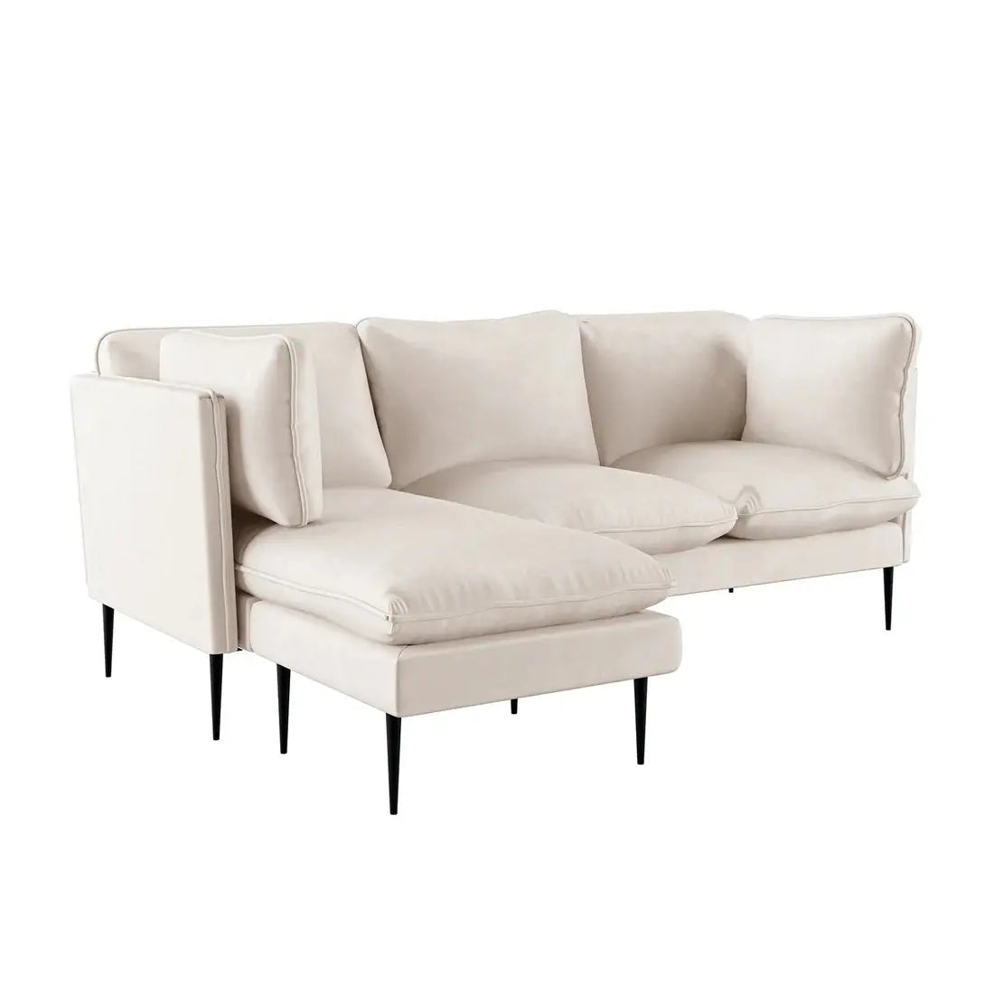 Erling 3 Seater Velvet Sofa Chaise Australia Beyond Living