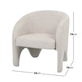 Marlona Curved Linen Accent Chair Australia Beyond Living
