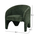 Marlona Linen Accent Chair Australia Curved Chenille Designer Armchair Beyond Living