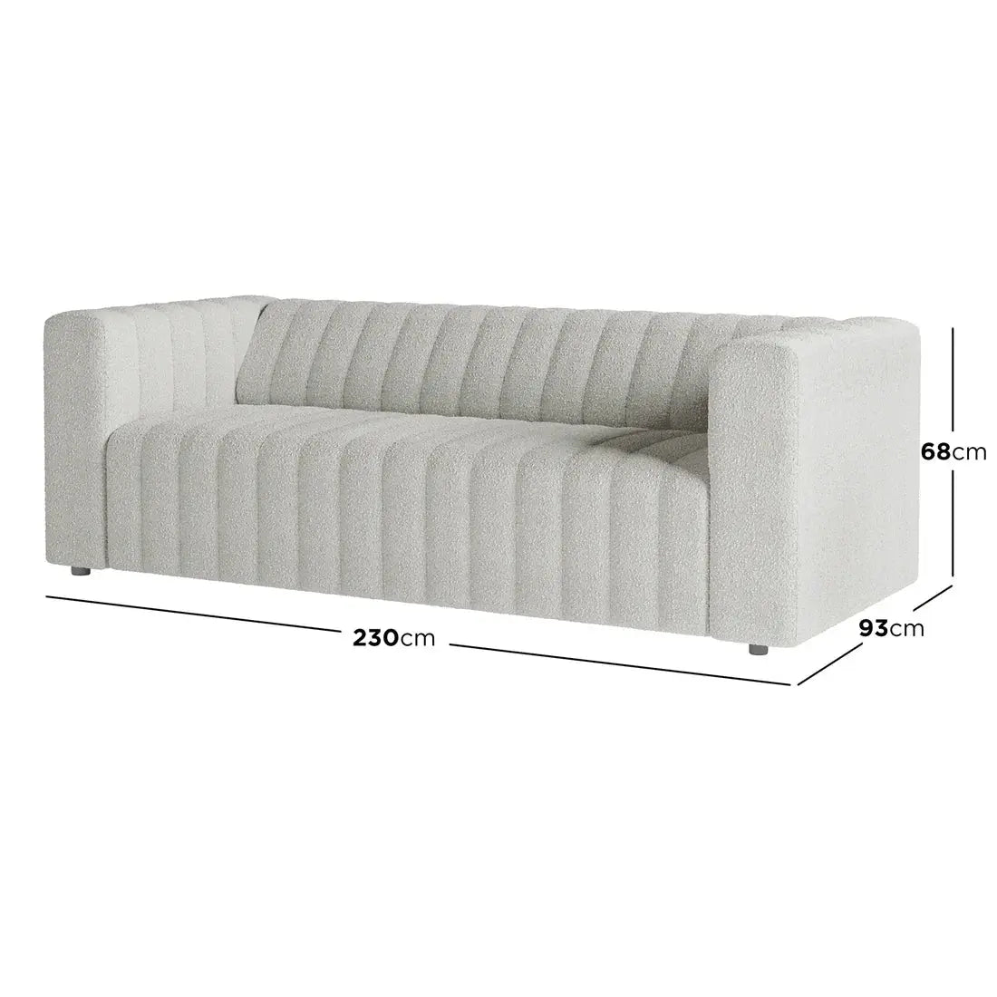 Parisa Cream Boucle Sofa Australia Beyond Living