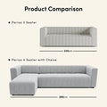 Parisa Tufted Boucle Sofa with Chaise Australia Beyond Living