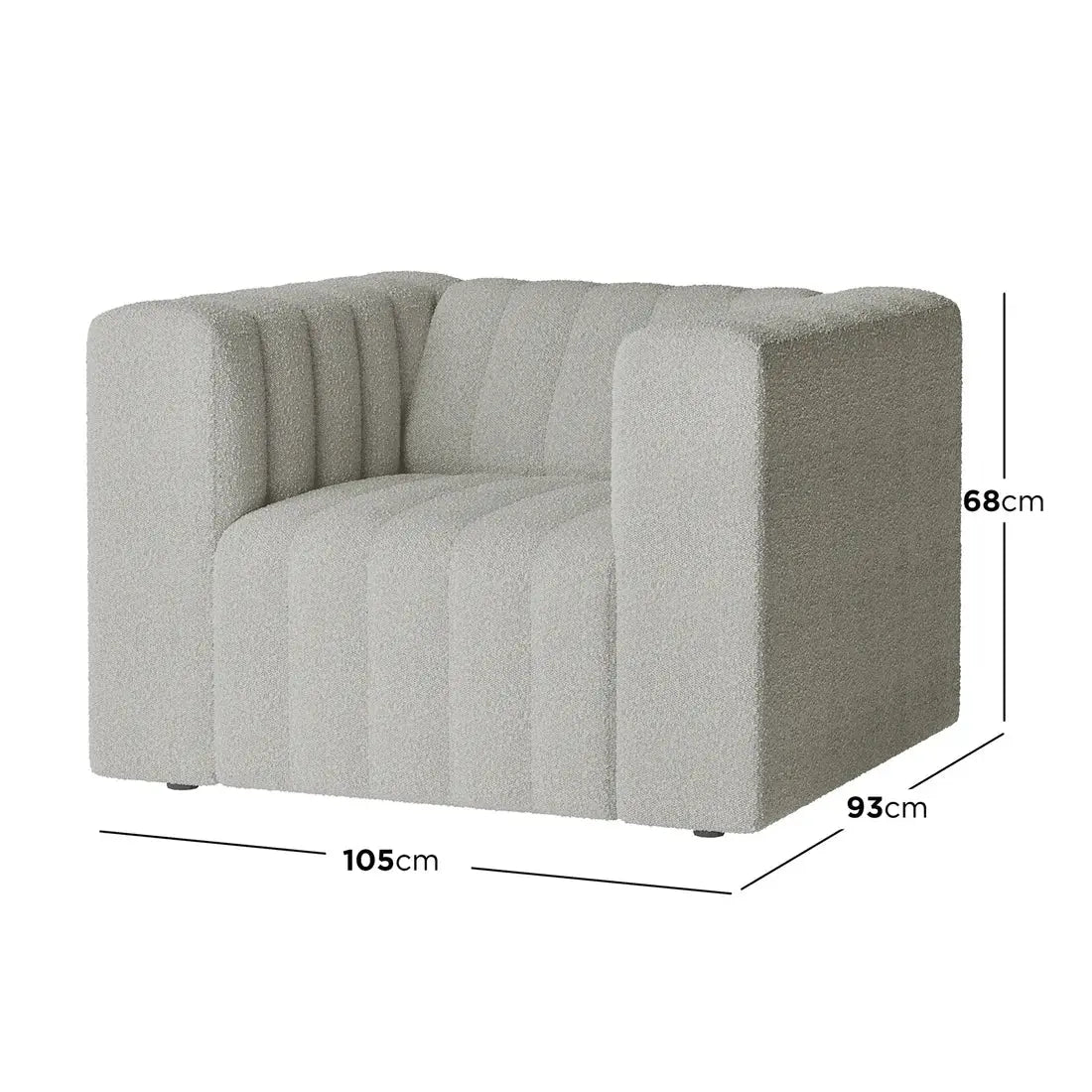 Parisa Boucle Accent Chair Australia Tufted Single Sofa Beyond Living