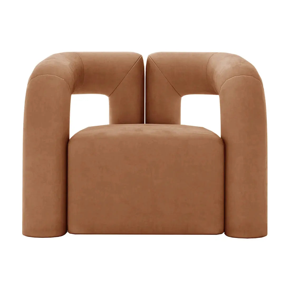 Safi Velvet Curved Accent Chair Australia Modern Lounge Beyond Living