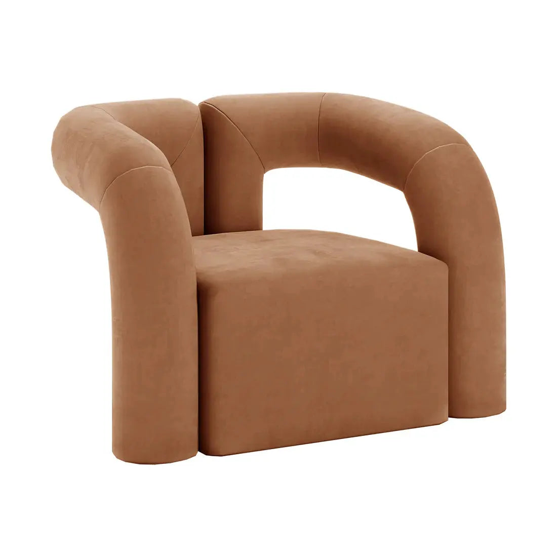 Safi Velvet Curved Accent Chair Australia Modern Lounge Beyond Living