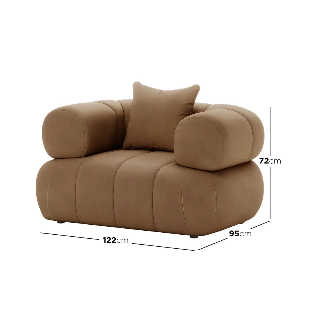 Samira Single Seater Velvet Sofa Chair Australia Beyond Living