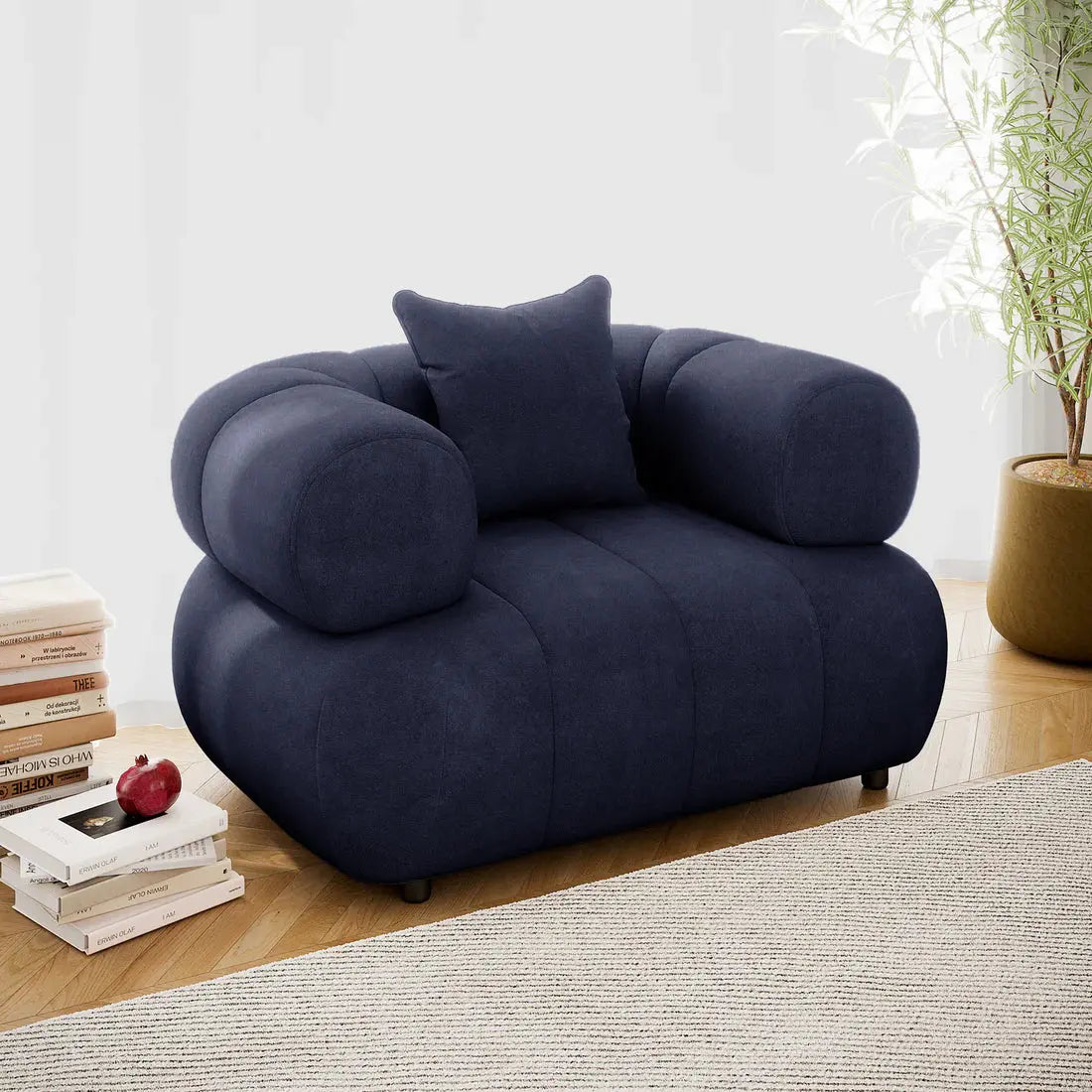 Samira Single Seater Velvet Sofa Chair Australia Beyond Living