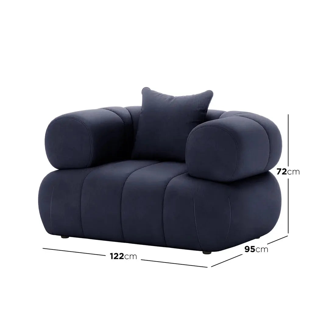 Samira Single Seater Velvet Sofa Chair Australia Beyond Living