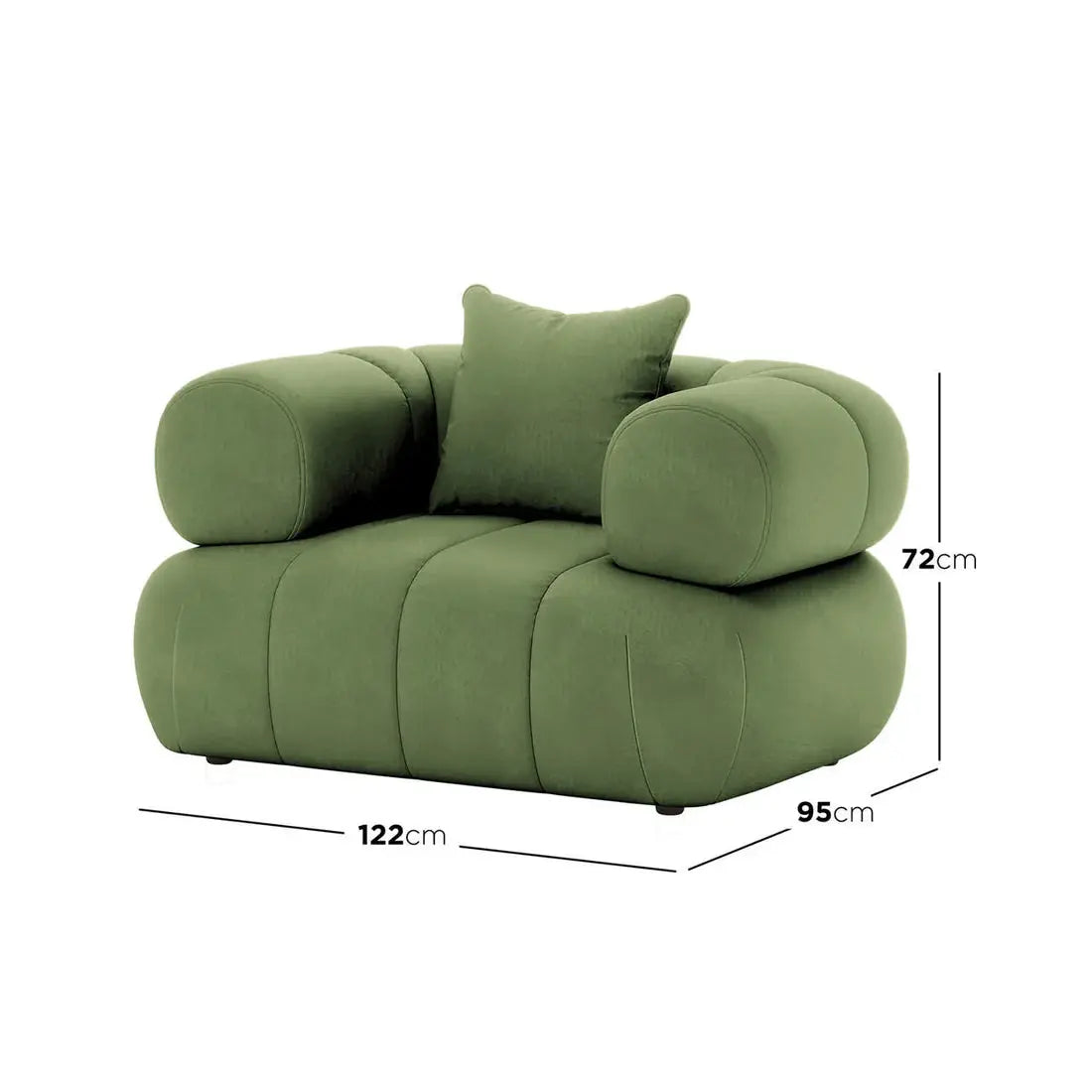 Samira Single Seater Velvet Sofa Chair Australia Beyond Living