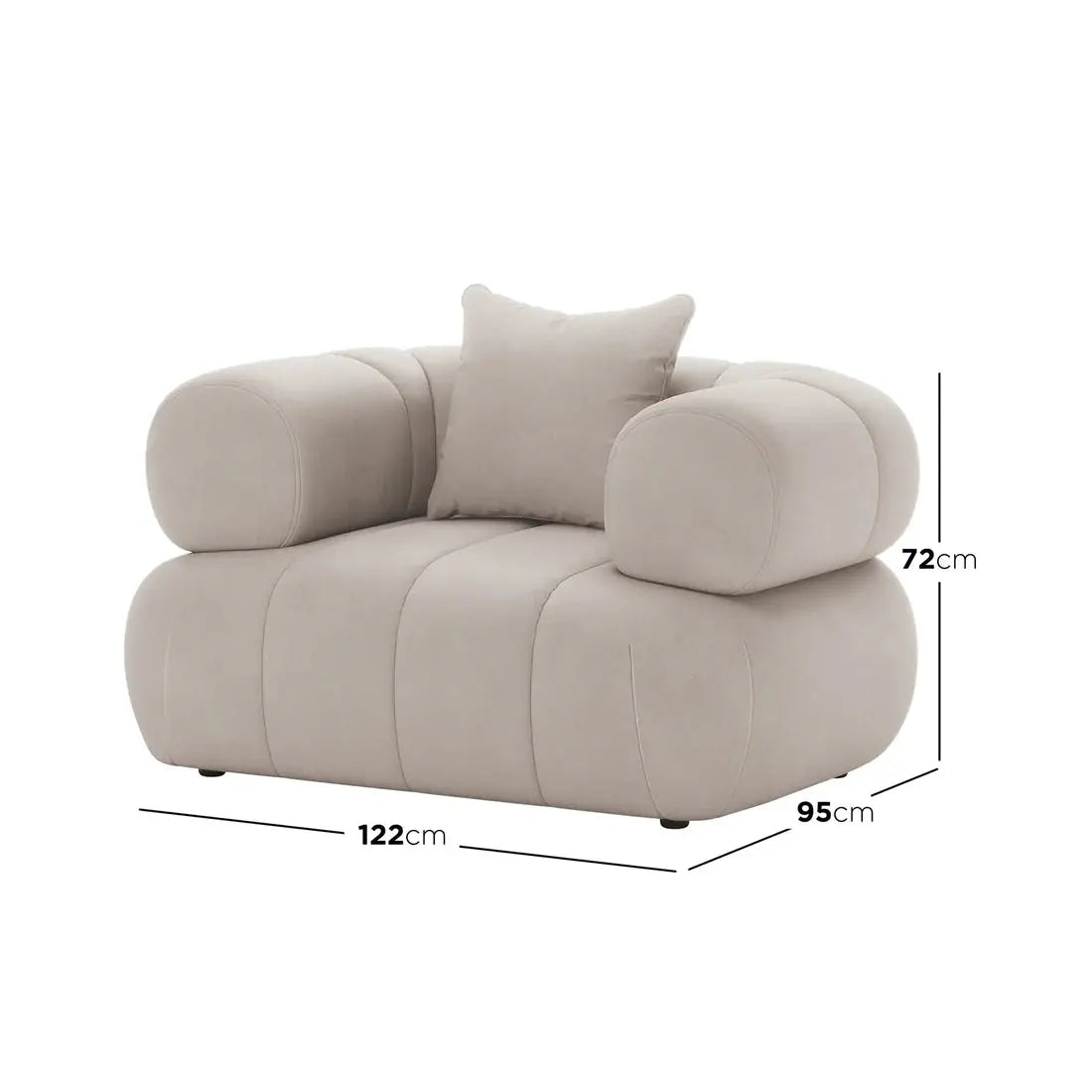 Samira Single Seater Velvet Sofa Chair Australia Beyond Living