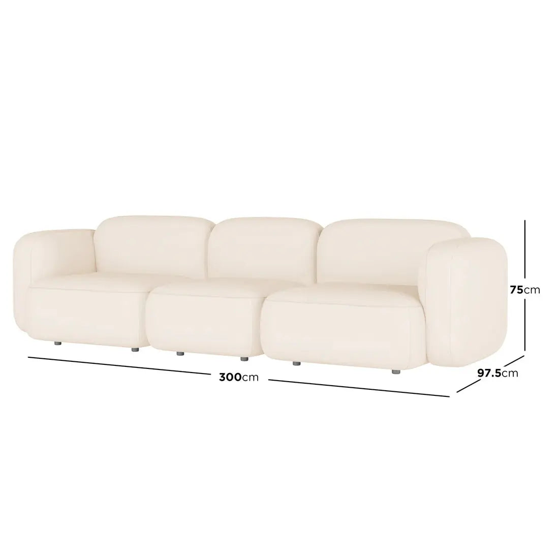 Berlin Grey Boucle Accent Sofa Chair with Pillow Beyond Living