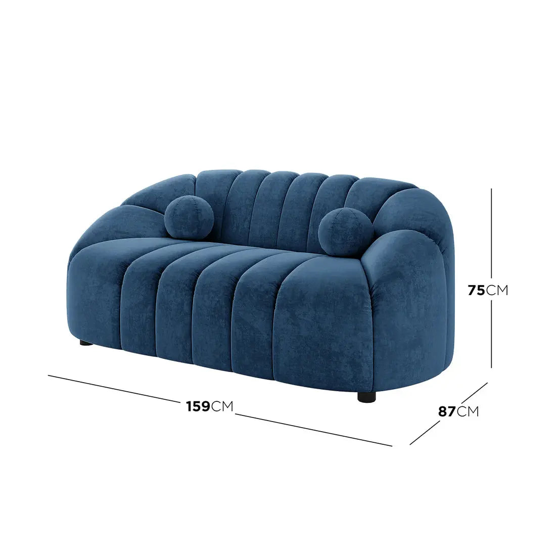 Trina Curved Tufted Velvet Sofa Australia Beyond Living