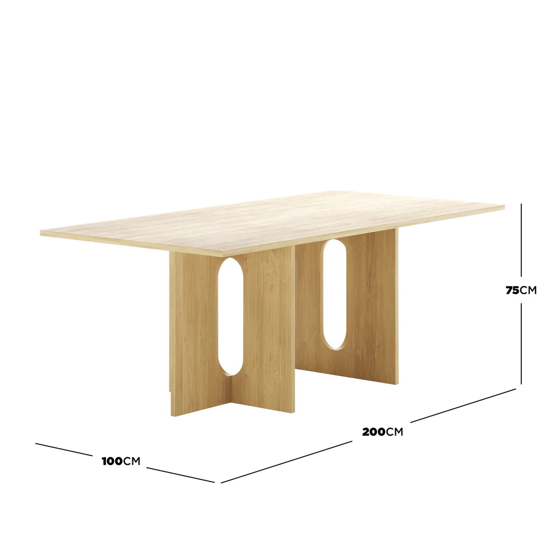 Large 200cm dining table modern home