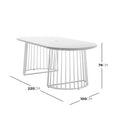 Large 220cm oval dining table modern home