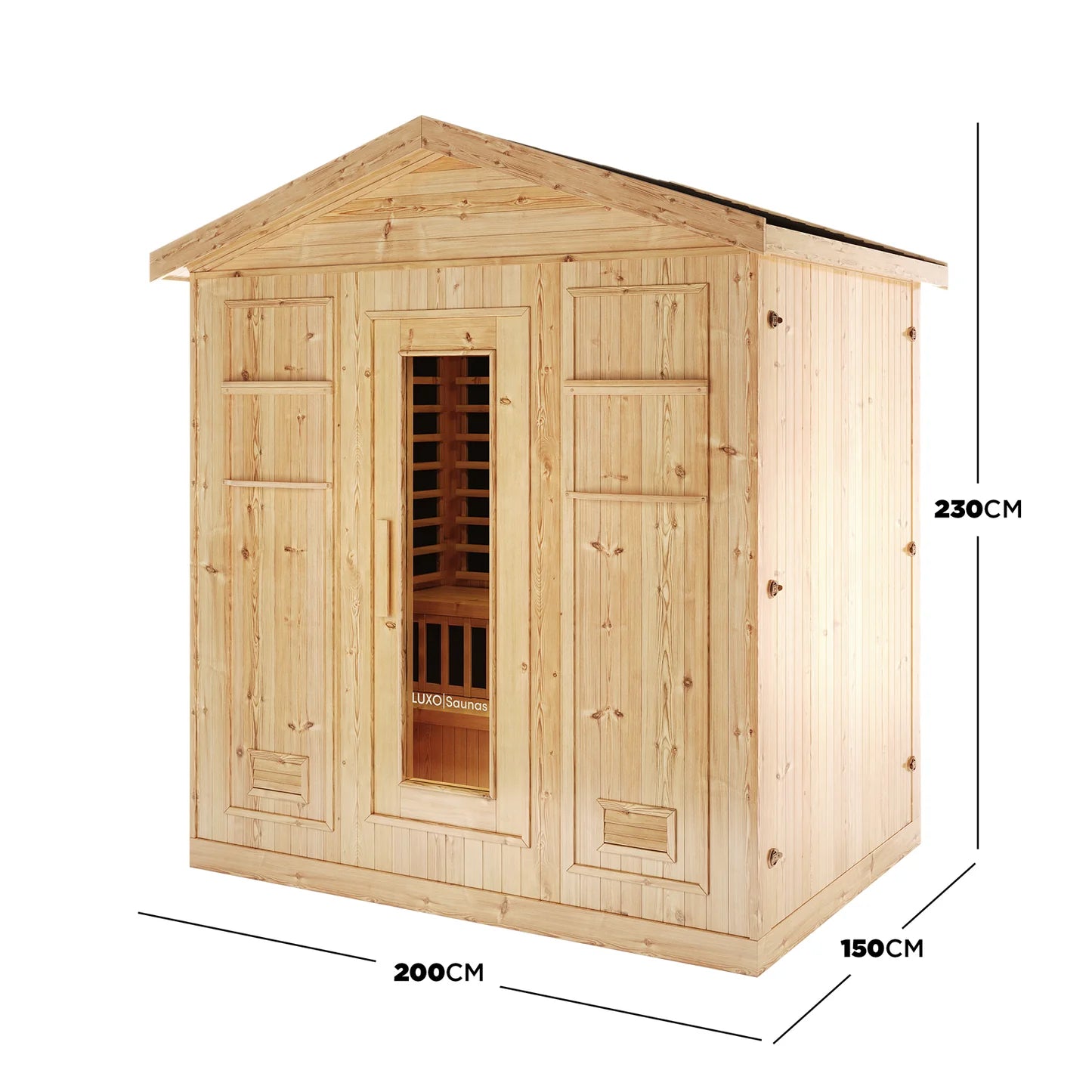 Large outdoor sauna for backyard Australia