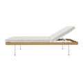 Light beige outdoor sun lounger for garden and poolside