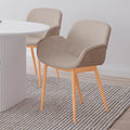Light grey linen dining chair set of 2 Australia