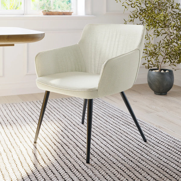 Linen dining chair with arms set Australia