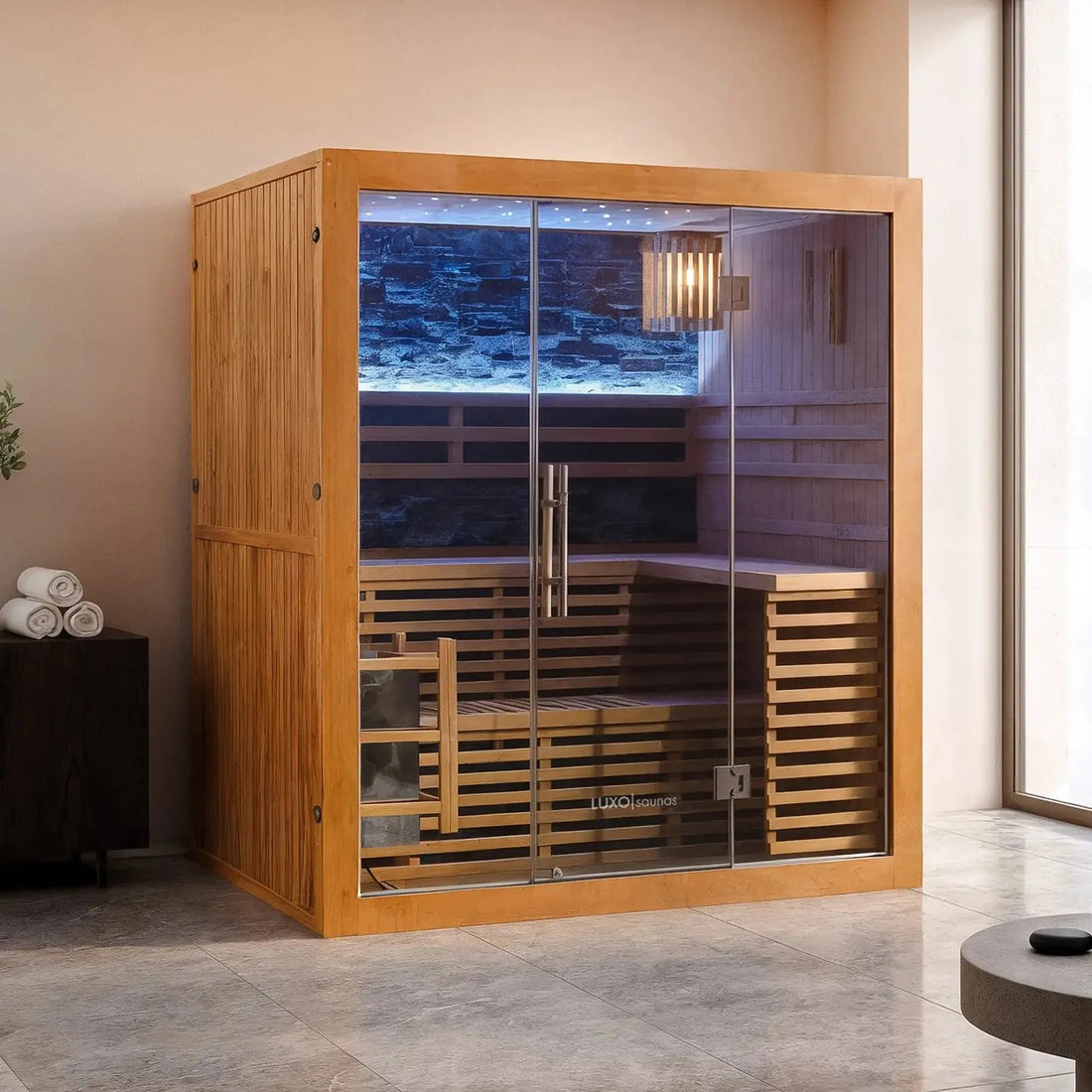 Loyly 3 person Finnish sauna Australia traditional indoor home sauna