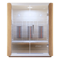 Lue curved glass infrared sauna interior seating