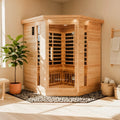 Luola 2 person outdoor barrel sauna Australia pine timber with Harvia stove